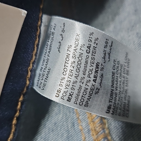 Chico's Deep Indigo Skinny High Waisted Jeans Size 10 New - Picture 4 of 6